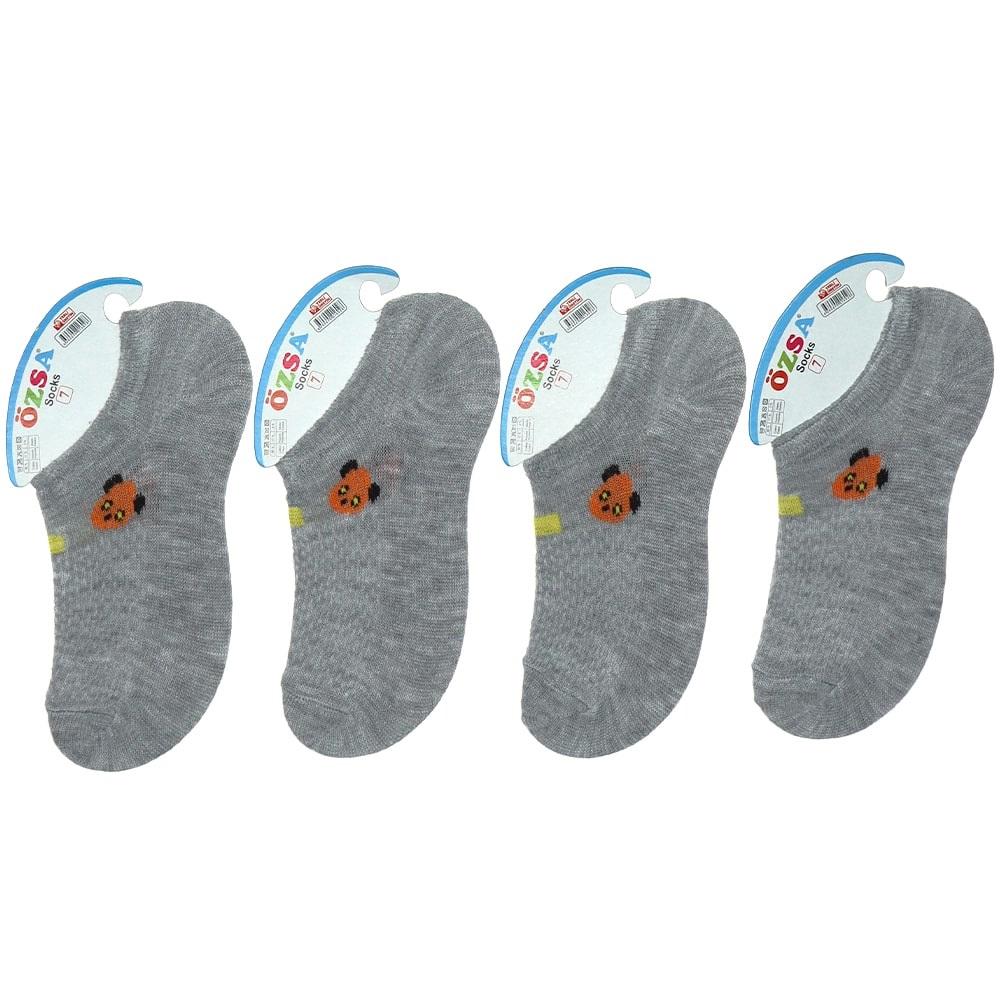 Özsa 6028 Kız Çocuk Sneakers Çorap - Gri