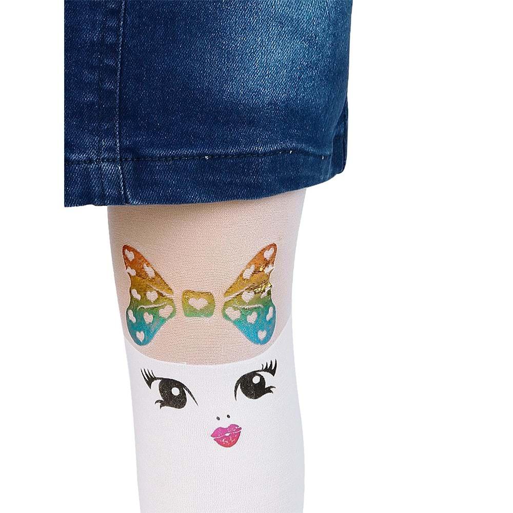 Bella Calze Bc 8187 01 Kız Çocuk Fancy Baskılı Külotlu Çorap - Karışık Renk - 11-13 YAŞ