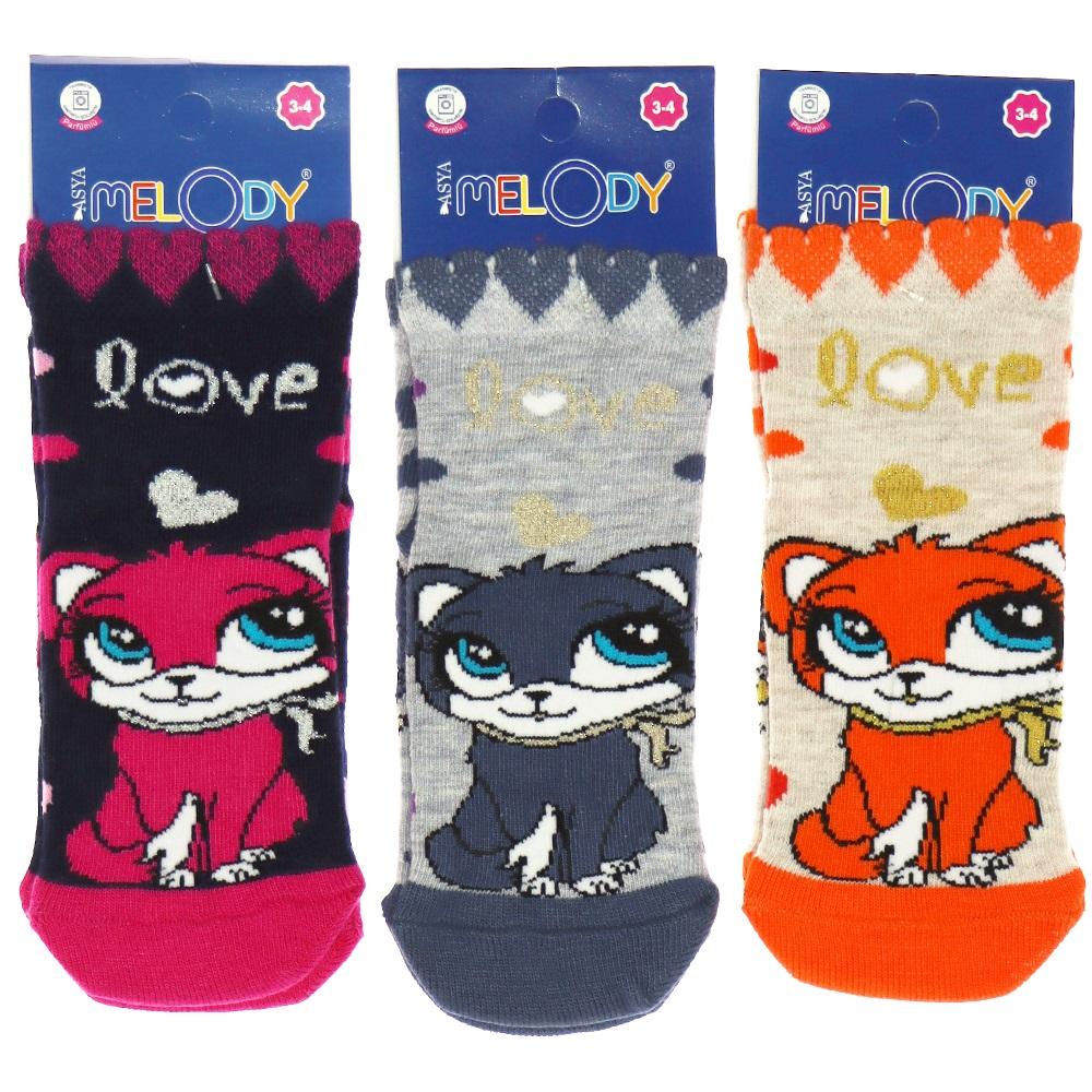 Melody Çocuk Likralı Çocuk Penye Soket Çorabı