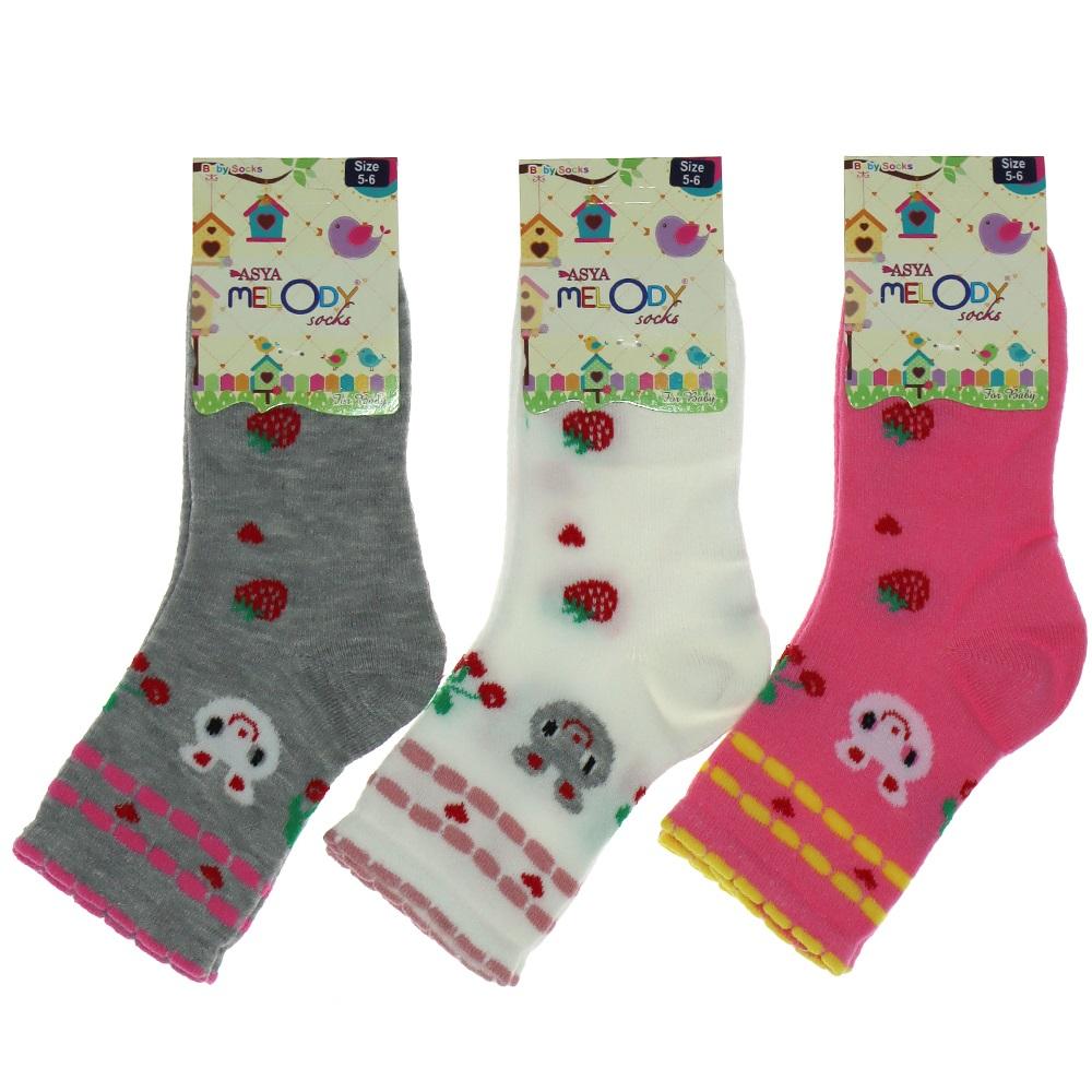 Melody Kız Likralı Penye Soket Çorabı