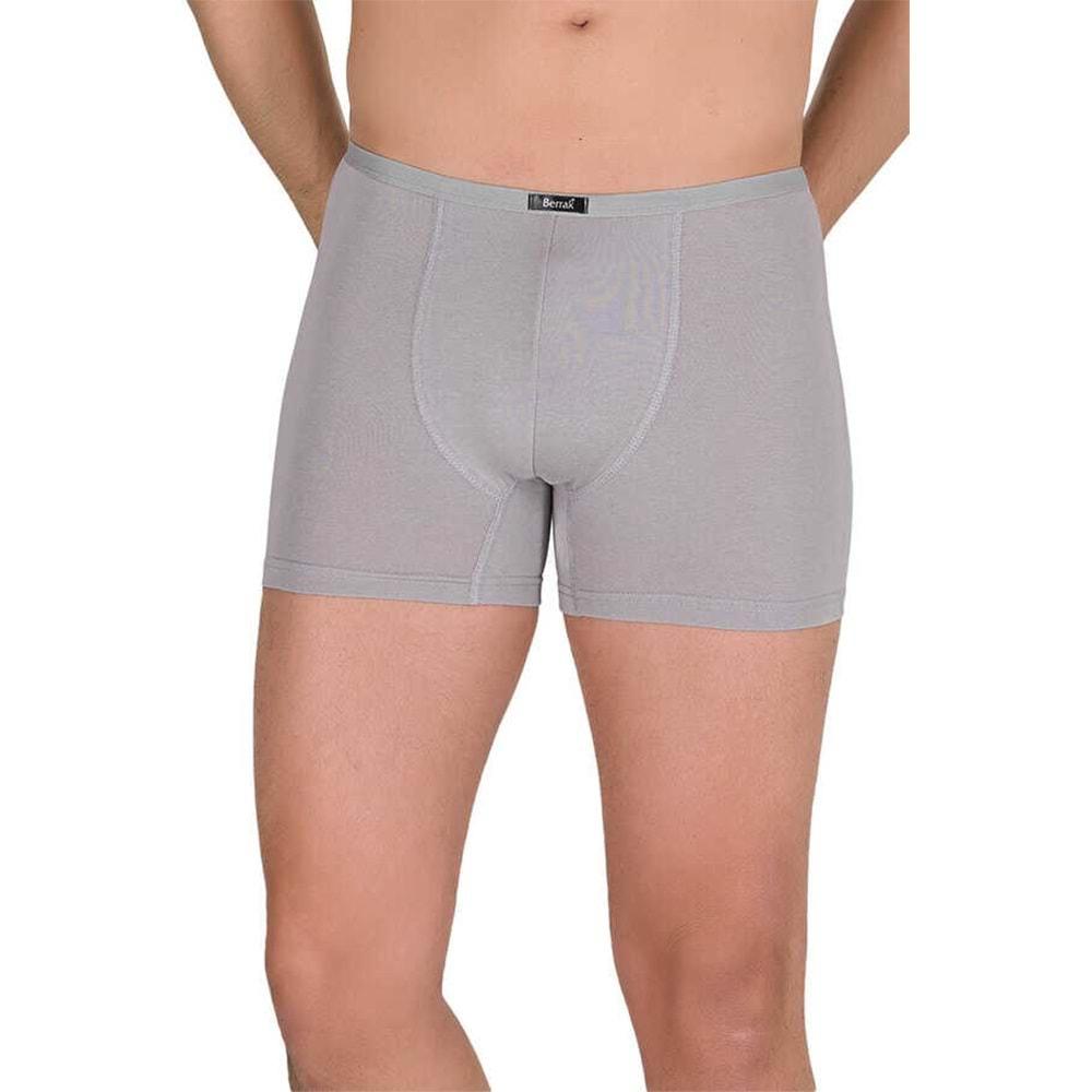 Berrak İç Giyim 4488 Erkek Modal Boxer Şort - Gri Melanj