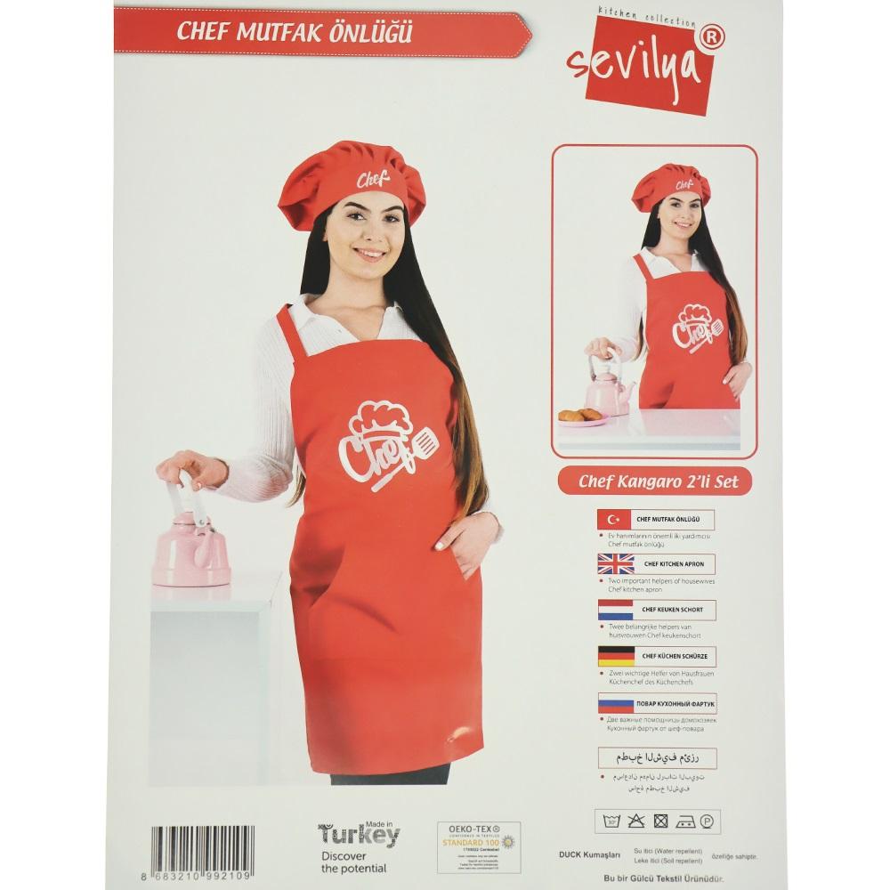 Sevilya Chef Kangaro 2li Set Mutfak Önlüğü