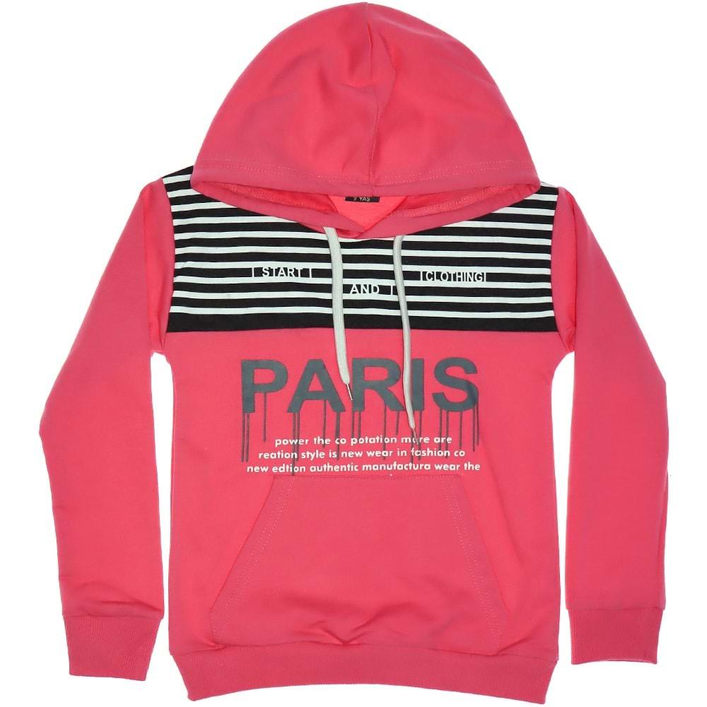 Nirvana Life 009 Paris Baskılı Kız Çocuk Sweatshirt Tişört 9-12 Yaş