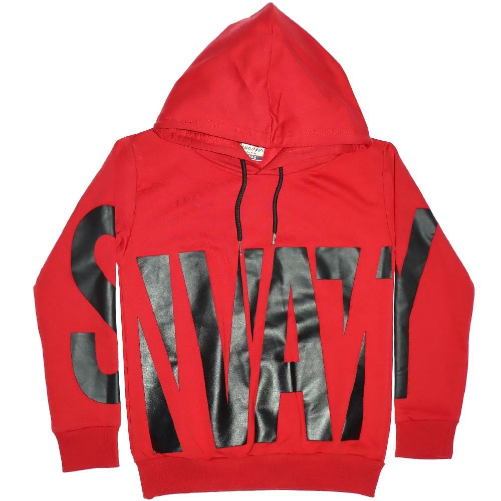 Nirvana 067 Swaty Baskılı Kapşonlu Erkek Çocuk Sweat 13-16 Yaş