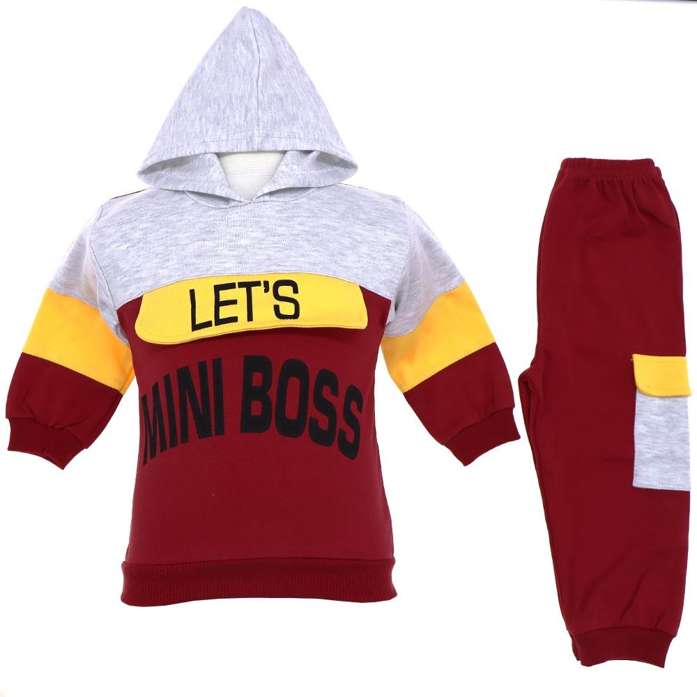 ÇAĞKON 862 Lets Baskılı Kapşonlu Erkek Çocuk 2Li Takım 2 Yaş - Karışık Renk - 2 YAŞ