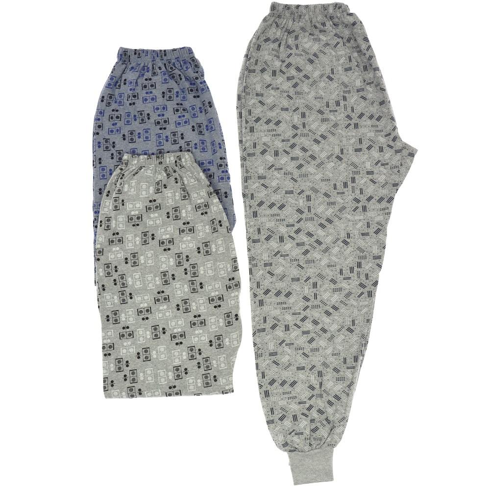 K701 Erkek Desenli Paça Manşetli Erkek Pijama Alt