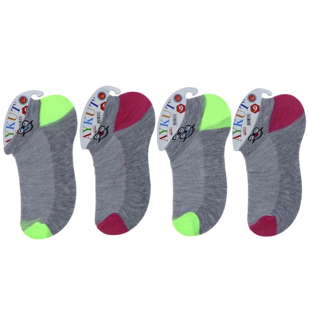 Aykut Kız Çocuk Likralı Desenli Sneakers Patik Çorap
