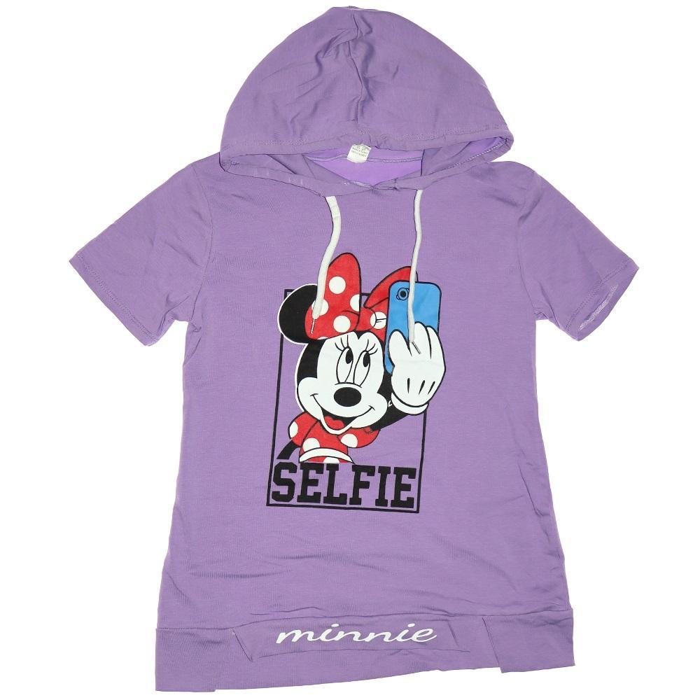 Nirvana 485 Süprem Minnie Baskılı Kız Çocuk Sweatshirt Tişört 13-16 Yaş - Lila