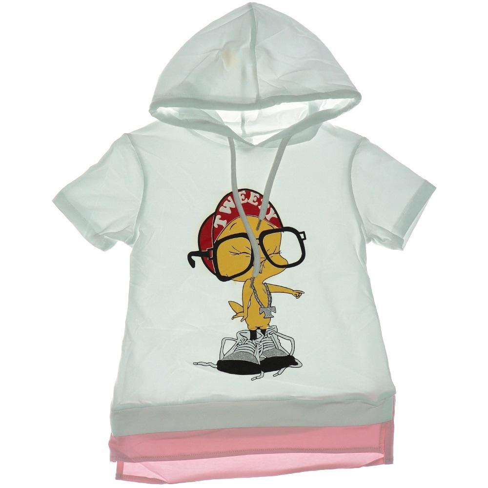 Nirvana 488 Süprem Tweety Baskılı Kız Çocuk Sweatshirt Tişört 13-16 Yaş - Beyaz