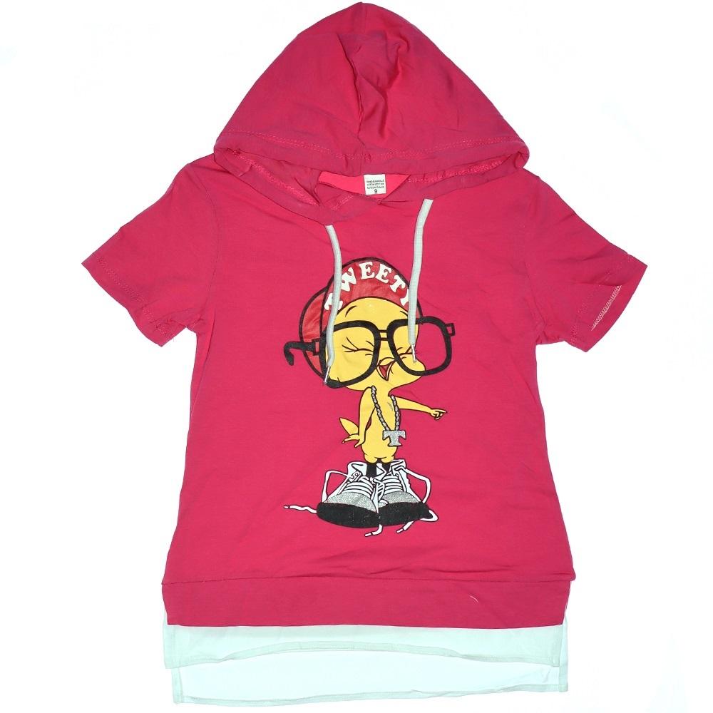 Nirvana 488 Süprem Tweety Baskılı Kız Çocuk Sweatshirt Tişört 13-16 Yaş - Fuşya