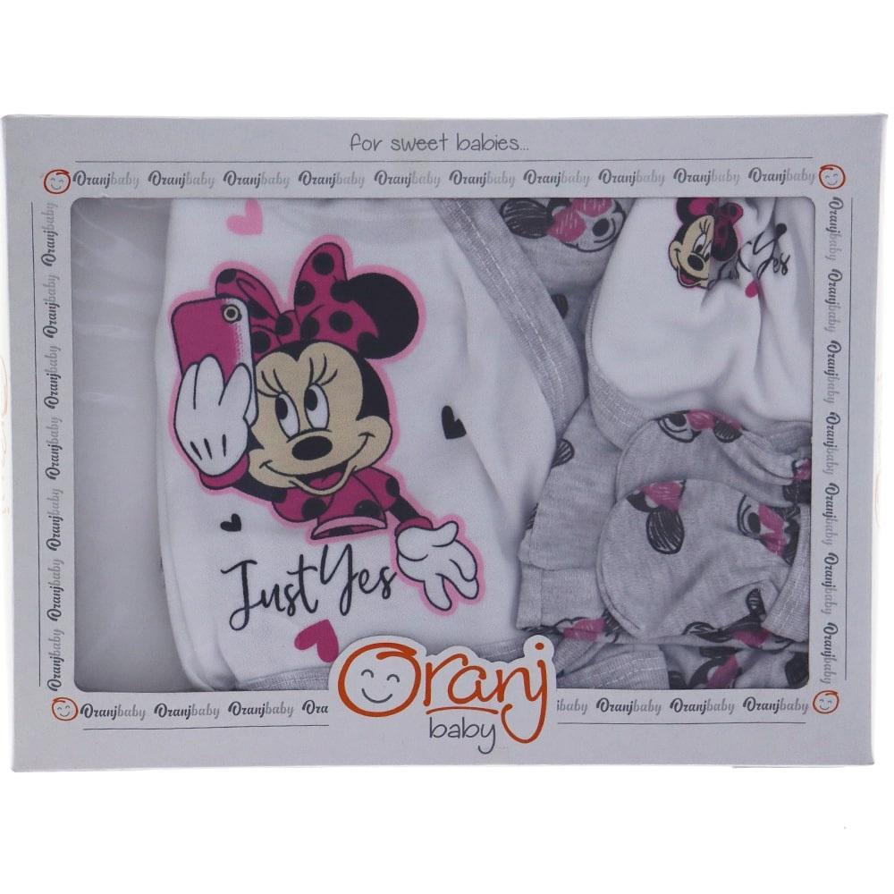 Oranj 6010 Bebe Mini Baskılı Zıbın 5 Parça Set 0-1 Ay
