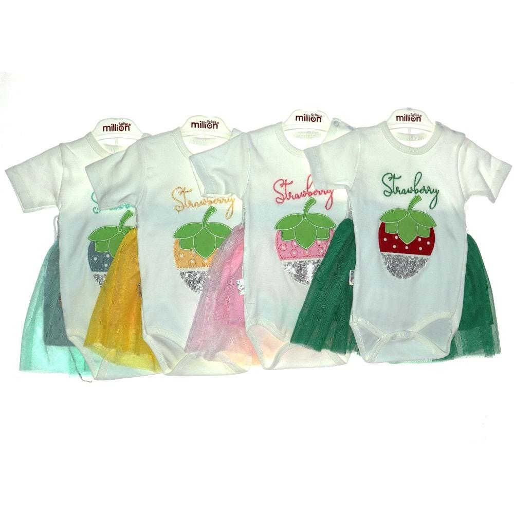 Million 2639 Kız Bebe Tütü Etekli Takım 3-6-9 Ay - Mint Yeşil - 3-6-9 AY