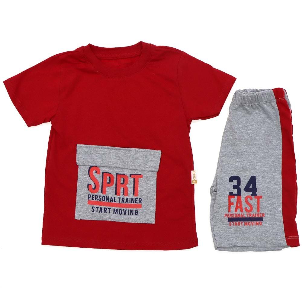 990 Sport Cepli Tişörtlü Erkek Çocuk Takım 1-2-3 Yaş