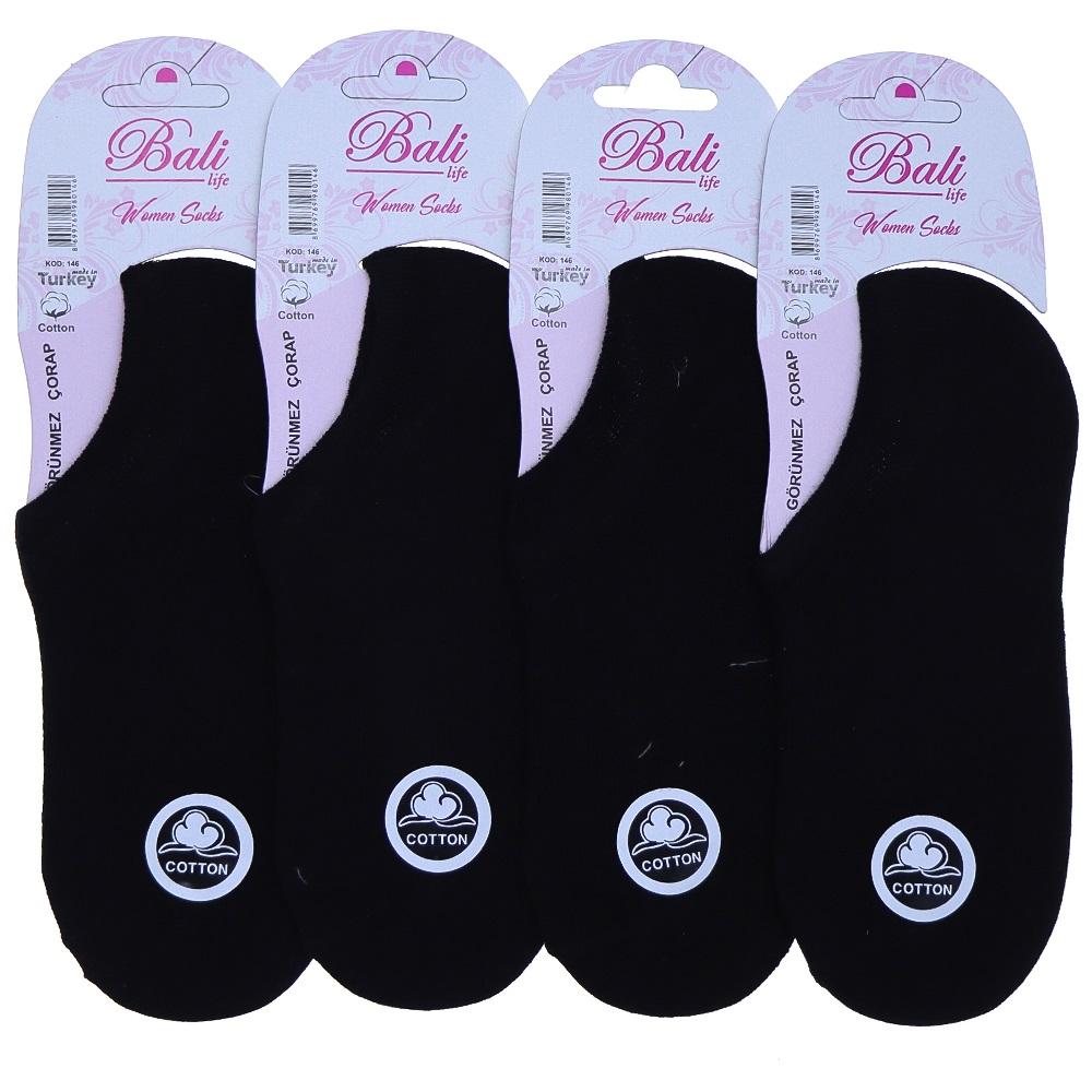 Bali 146 Bayan Likralı Koton Görünmez Dikişsiz Sneakers Çorap