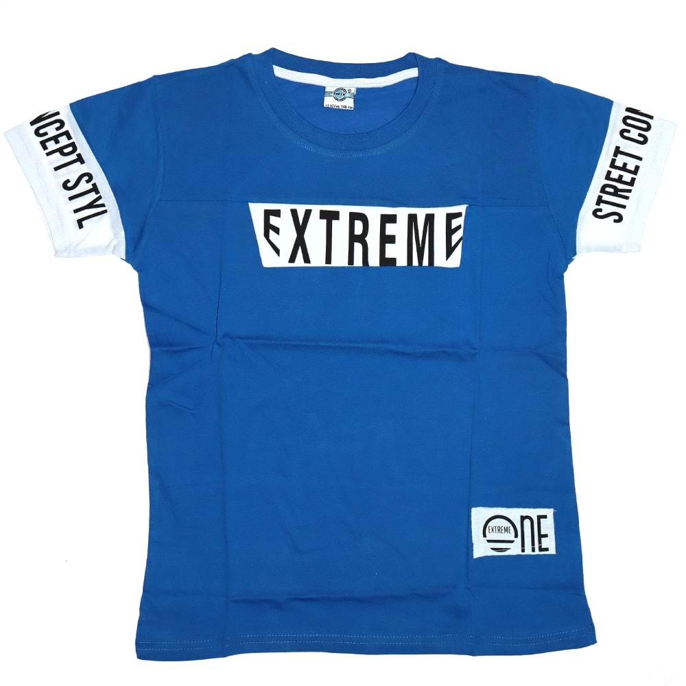 Twix 4638 Erkek Çocuk Extreme Bas. Sıfır Yaka Penye Tişört 12-16 Yaş