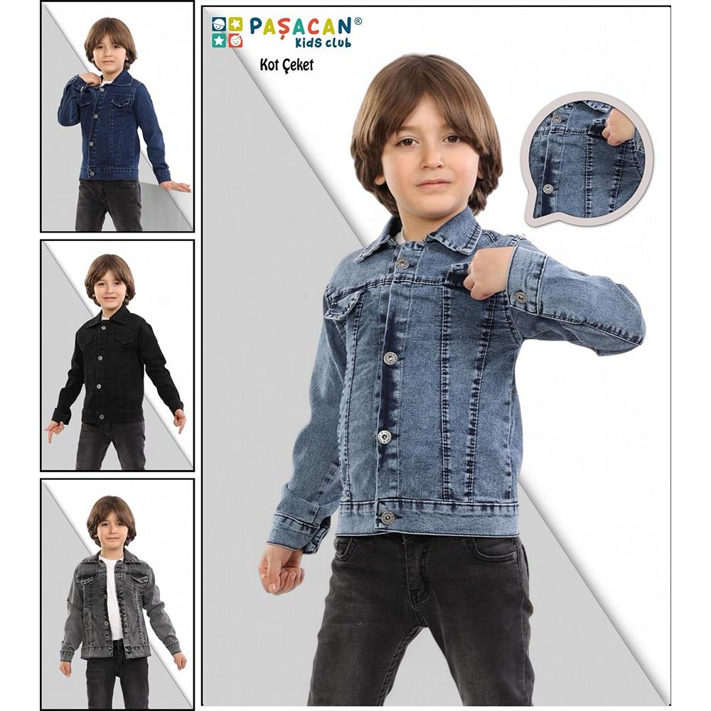 Paşacan 50500-1 Erkek Çocuk Likralı Point Kot Ceket 3-7 Yaş