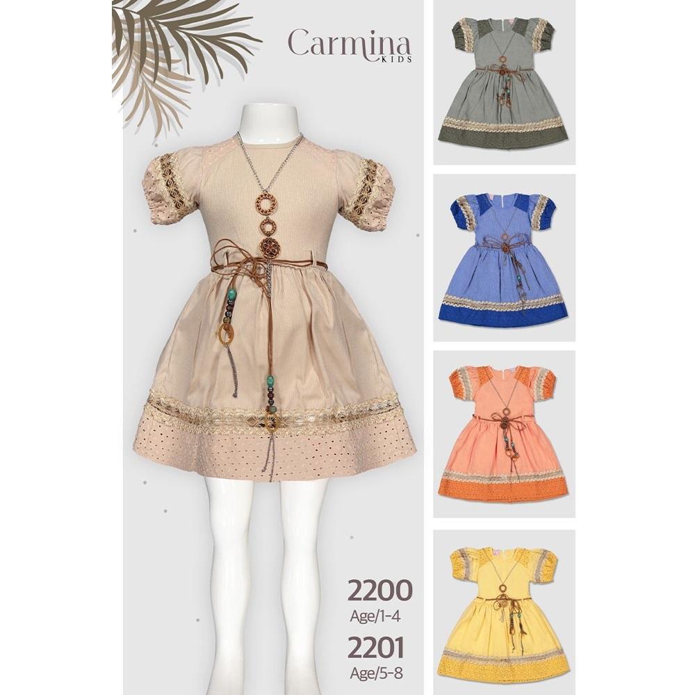 Carmina 2200 Kız Çocuk Coffee Güpür Elbise 1-4 Yaş - Su Yeşili - 1-2-3-4 YAŞ