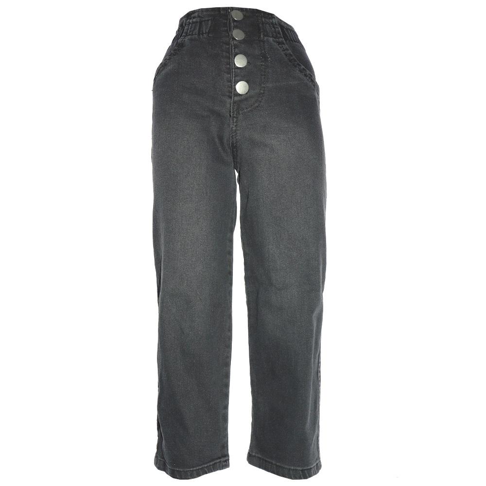 Kalp Kids 641-1 Kız Çocuk Cotton Samuray Boyfriend Kot Pantolon 6-10 Yaş