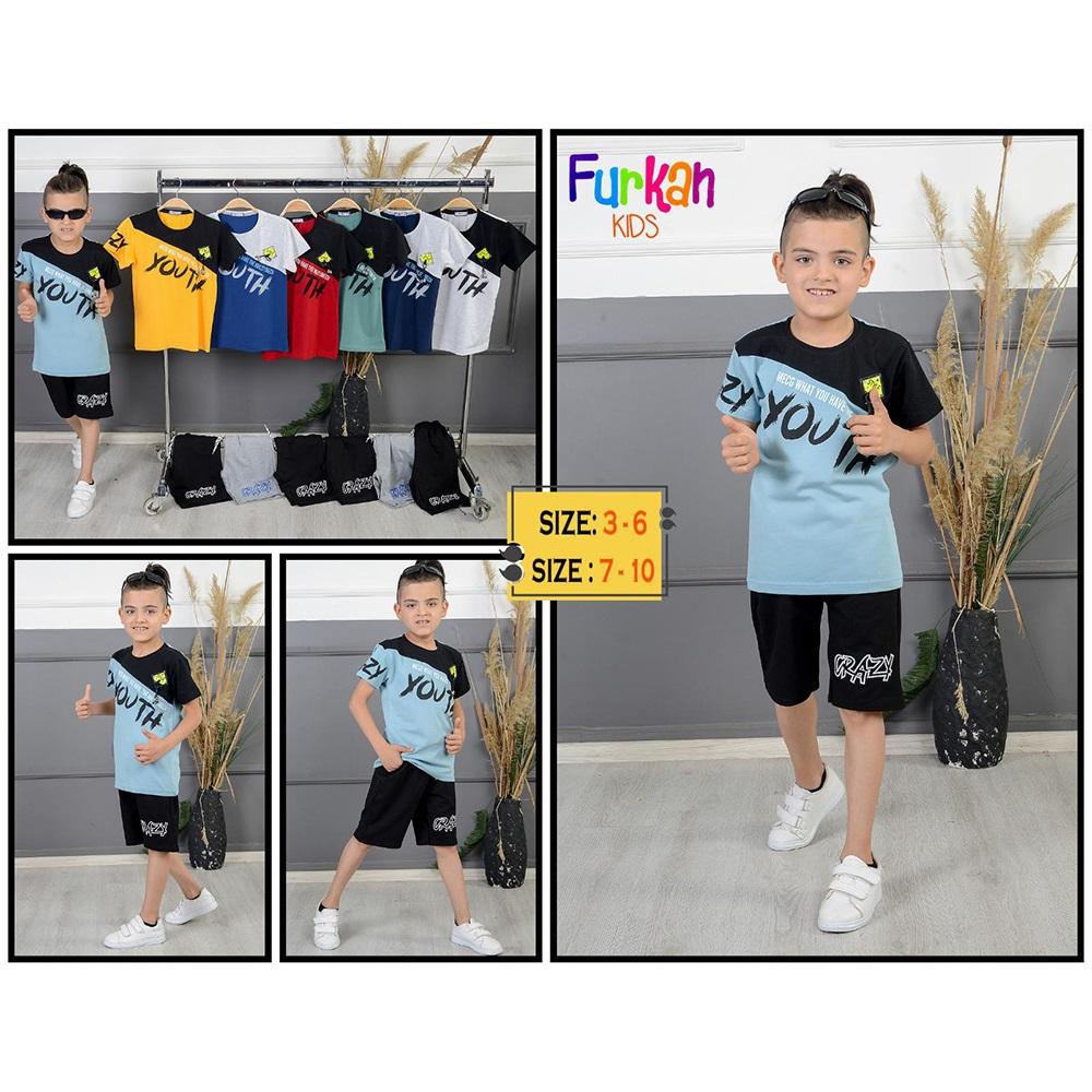 Furkan Erkek Çocuk Youth Style Baskılı Takım 7-10 Yaş - Gri - 7-8-9-10 YAŞ