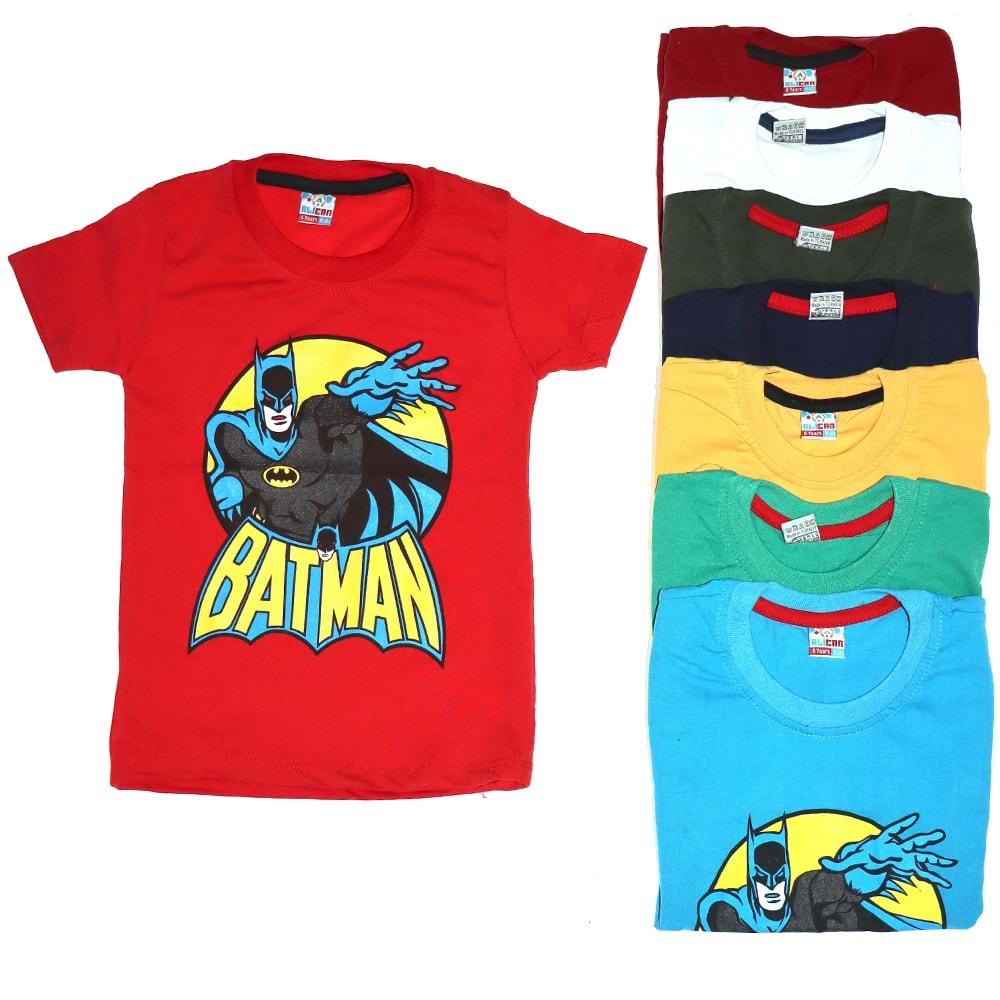 Alican 30071 Erkek Çocuk Batman Baskılı Tişört 1-6 Yaş
