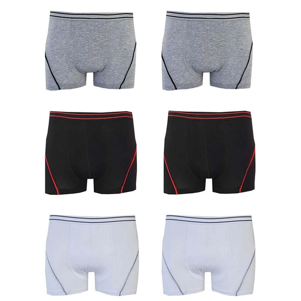 Tutku 0133 Erkek Çocuk Likralı Boxer - Gri