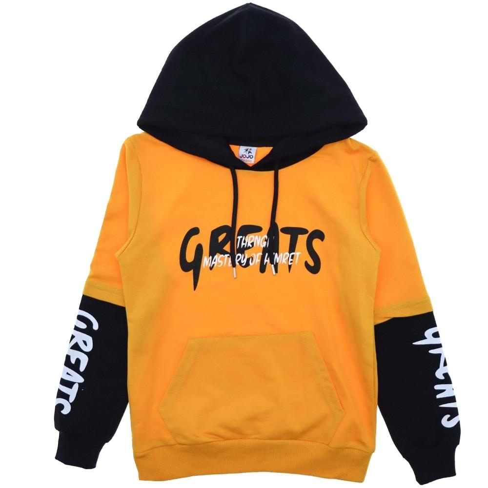 Jojo 4012 Erkek Çocuk Greats Baskılı Ges Kapşonlu Sweatshirt 13-16 Yaş