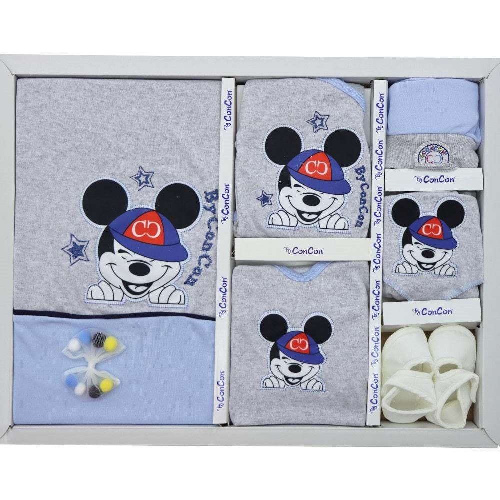 CC-10020 Mickey Mouse 10 Parça Lüx Zıbın Set 0-3 Ay