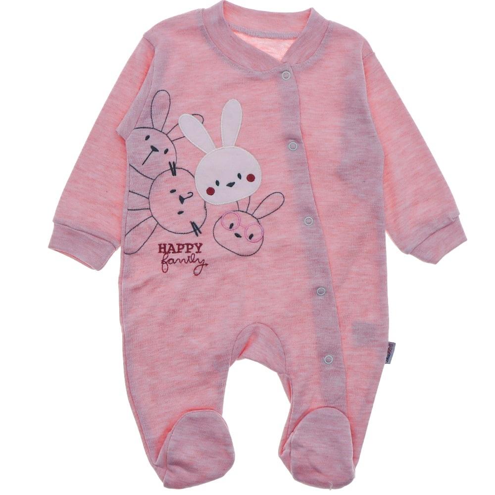 Blue Armi 687 Bebe Tavşan Nakışlı Tulum 3-9 Ay