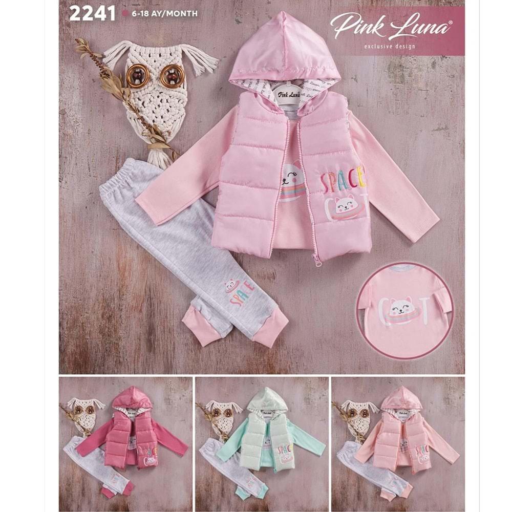 Pink Luna 2241 Kız Bebe Space Nak. Şişme Yelek 3 lü Takım 6-18 Ay