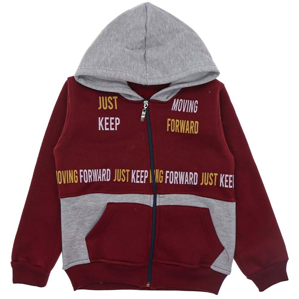 Em&sa Life KT-3052 Erkek Çocuk Just Keep Bas.Boydan Ferm.3İp Sweat 9-12 Yaş