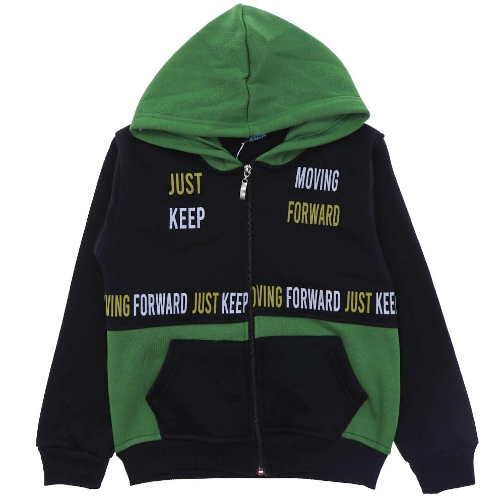 Em&sa Life KT-3052 Erkek Çocuk Just Keep Bas.Boydan Ferm.3İp Sweat 9-12 Yaş