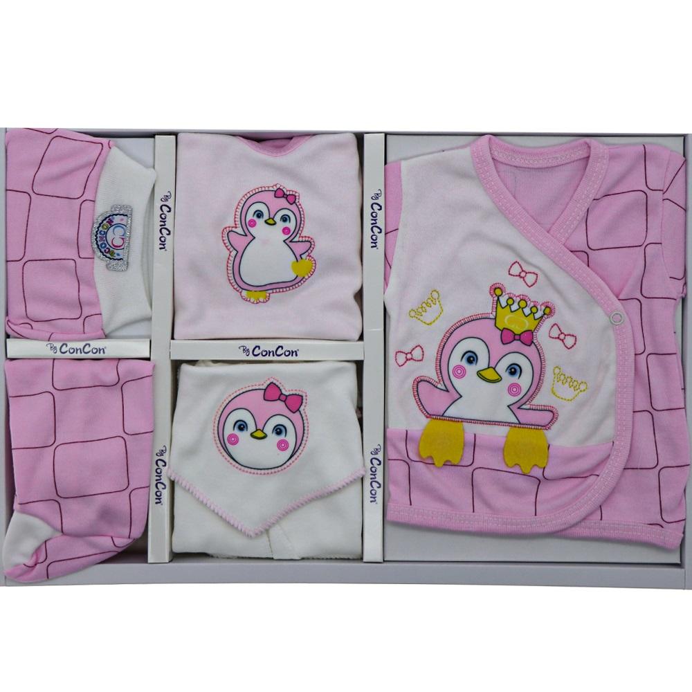 CC-8021 Bebe Penguen 8 Parça Lüx Zıbın Set 0-3 Ay