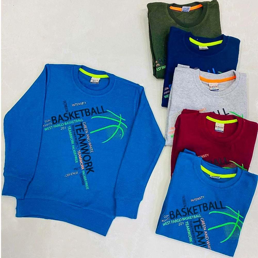 Erenbey 1497 Erkek Çocuk Basketbool Baskılı Selanik Sweat 3-7 Yaş