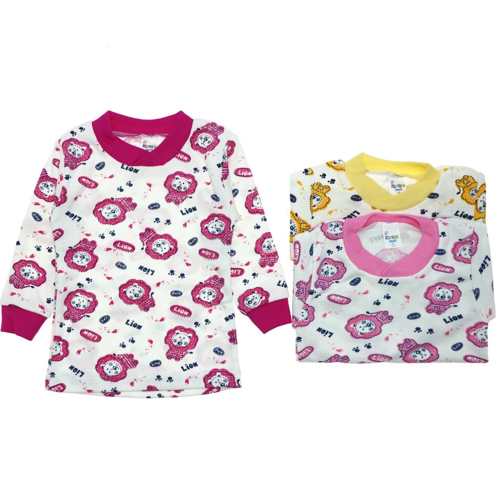 Karaca Çocuk Lion Aslan Baskılı Penye Pijama Takım 1-3 Yaş