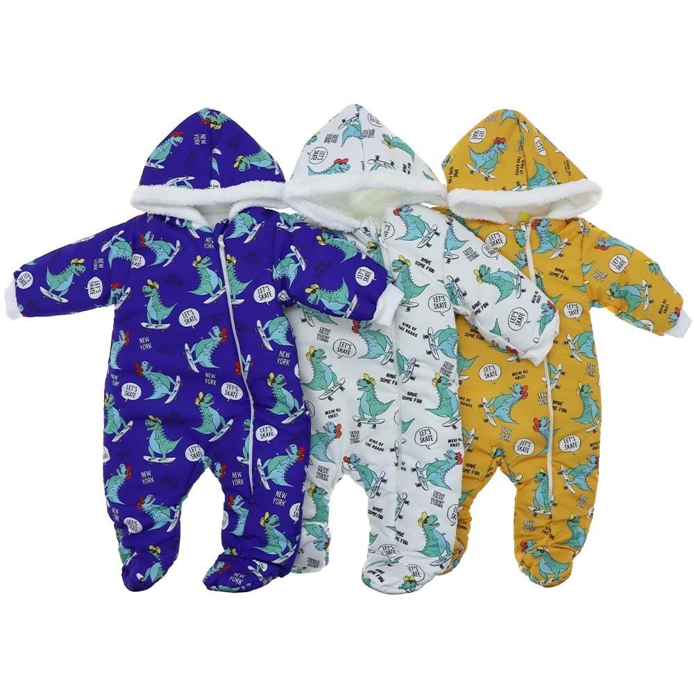 Hoptini 801 Bebe Welsoft Dijital Dinazor Bas Patikli Koz Monot Tulum 3-6-9-12 Ay