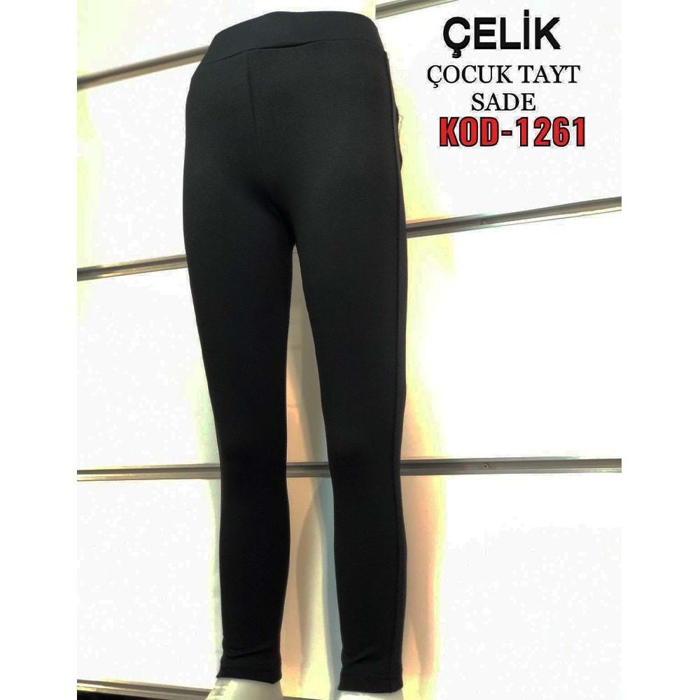 Yılmazcan 1261 Kız Çocuk Sade Çelik Tayt 3-7 Yaş