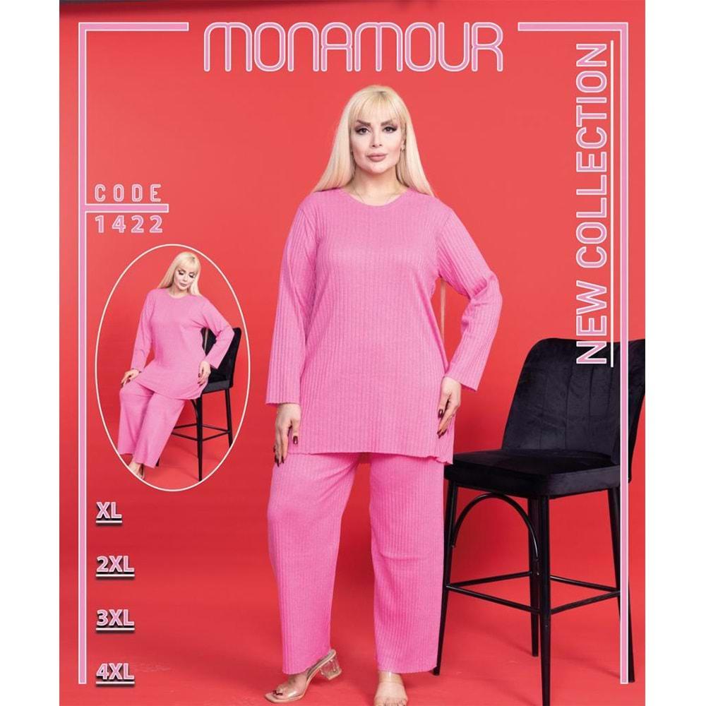 Monamour 1422 Bayan Raporlu Penye Pijama Takımı XL-4 XL
