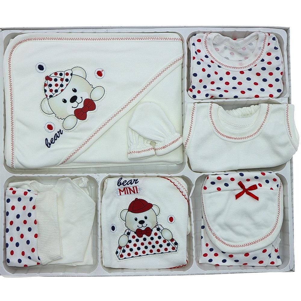 Hopipop 310 Papyonlu Ayıcık Nakışlı 11 Parça Zıbın Seti 0-3 Ay