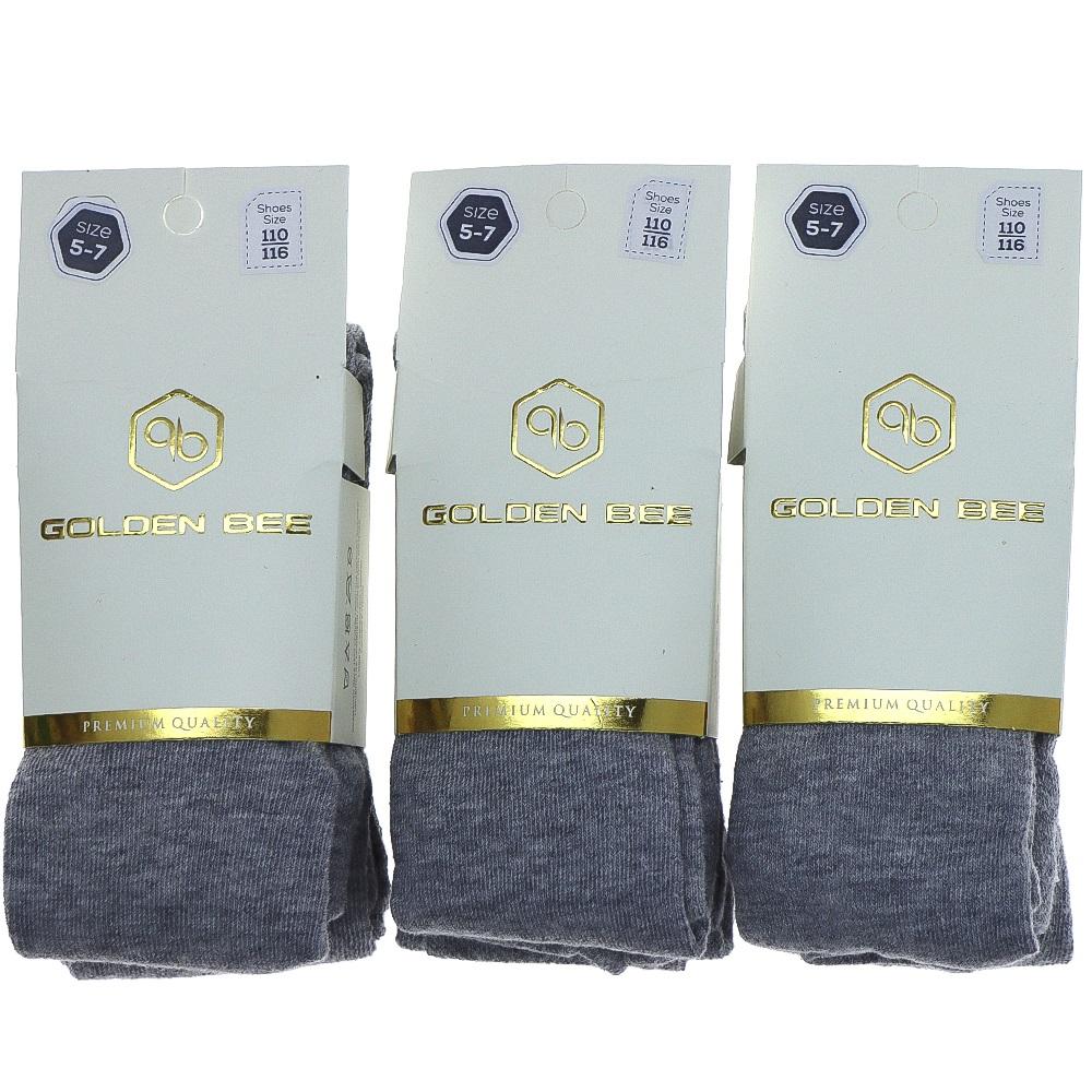 Golden Bee 6925 Kız Çocuk Düz Külotlu Çorap - Gri