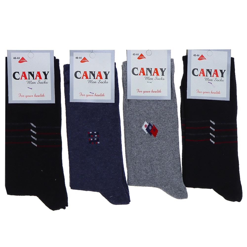 Canay Erkek Likralı Desenli Mevsimlik Soket Çorap