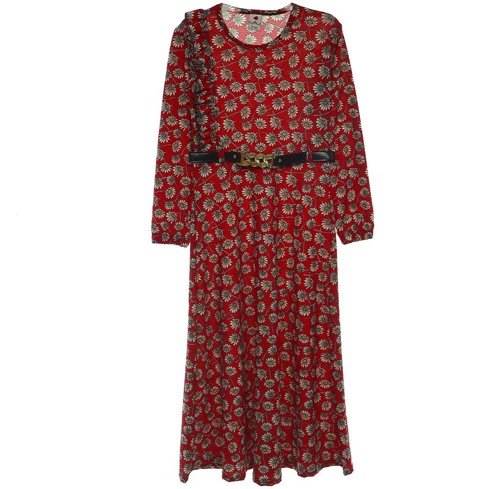 Leydi Lina 321 Kız Ges Kemerli Çiçekli Elbise 12-15 Yaş