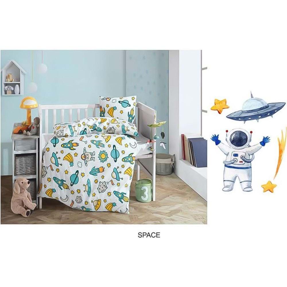 Brillant 43107 Erkek Bebek Space Desenli Nevresim Takımı