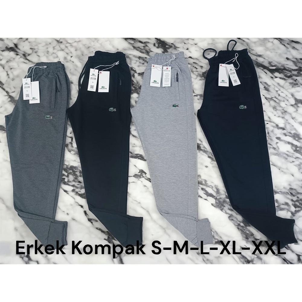 Baran Erkek Kompak Penye Manşetli Marka Nakışlı Tek Eşofman Alt S-XXL