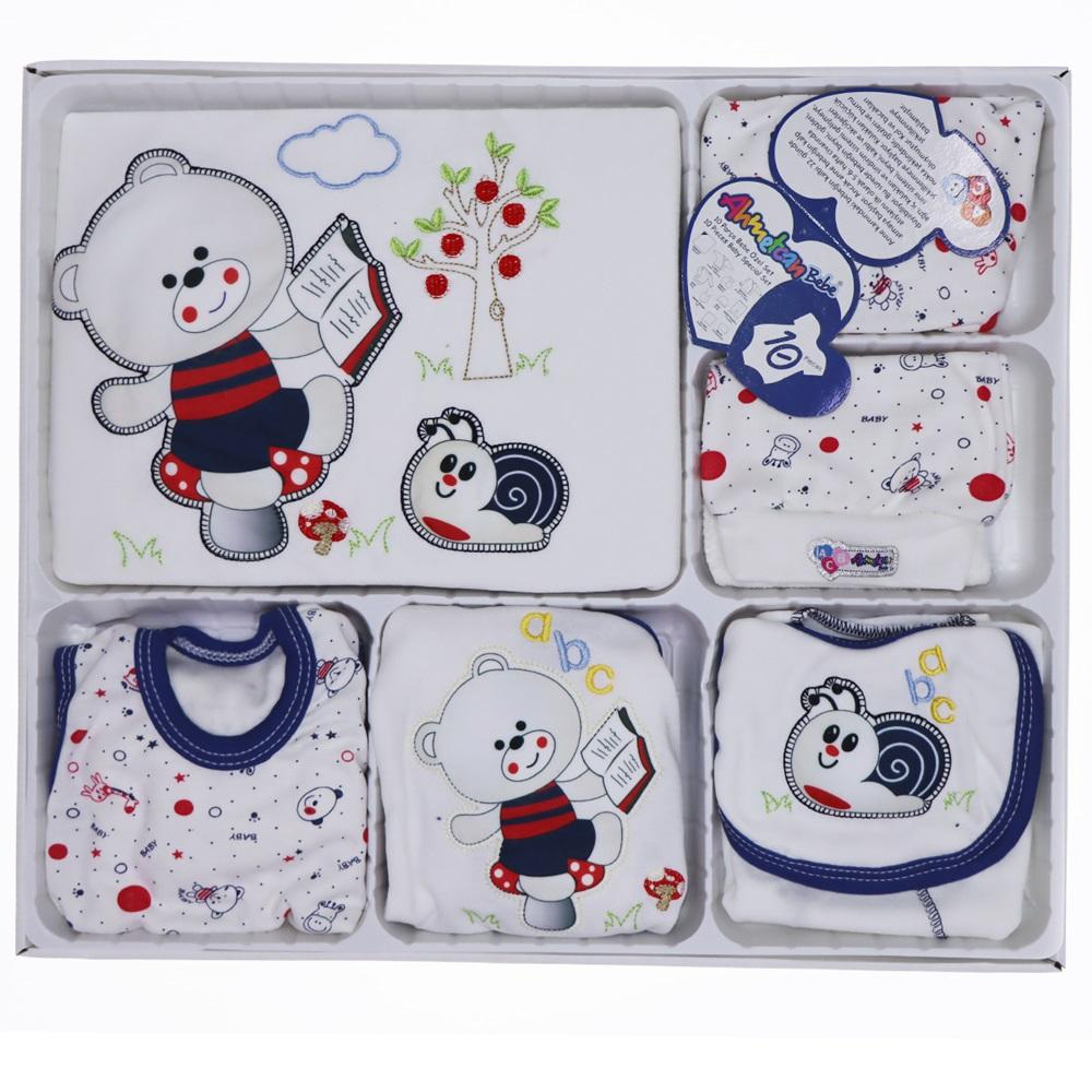 AC-111 Kitaplı Ayıcık 10 Parça Zıbın Set 0-3 Ay