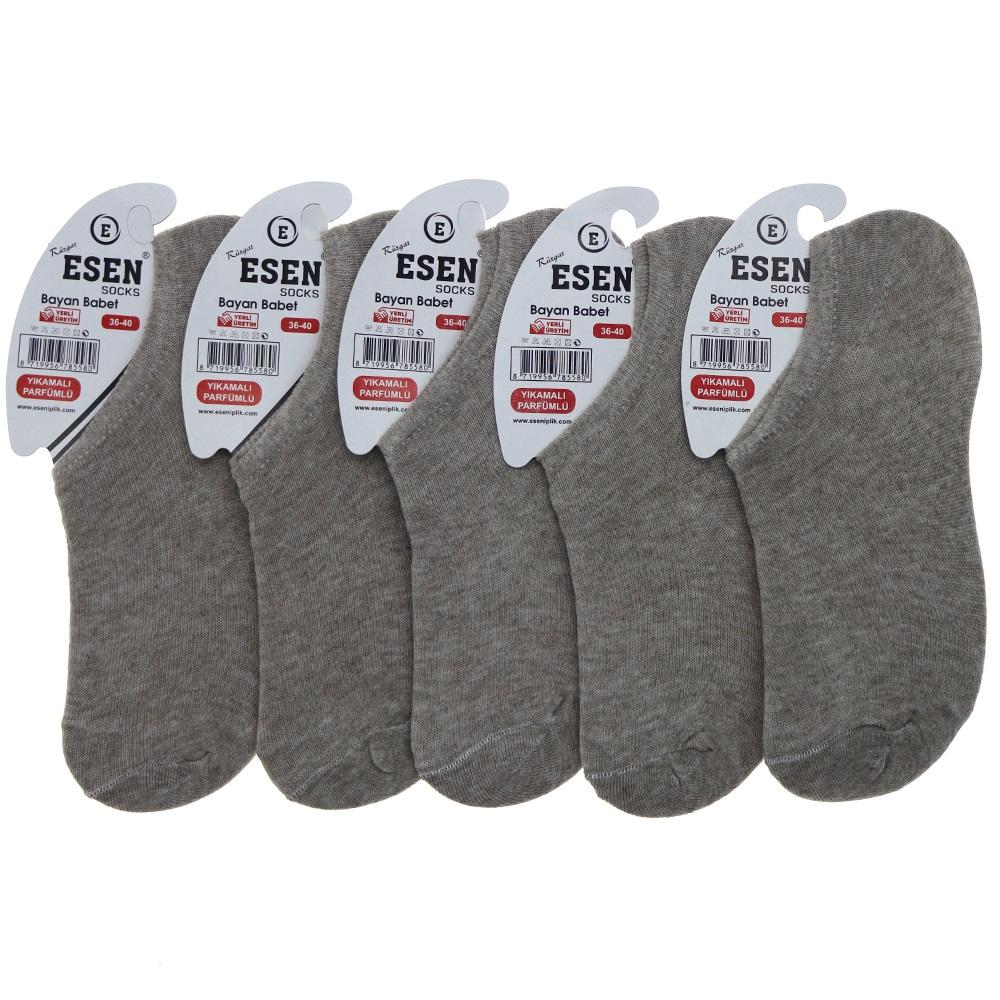 Esen Socks Bayan Likralı Düz Sneaker Çorap