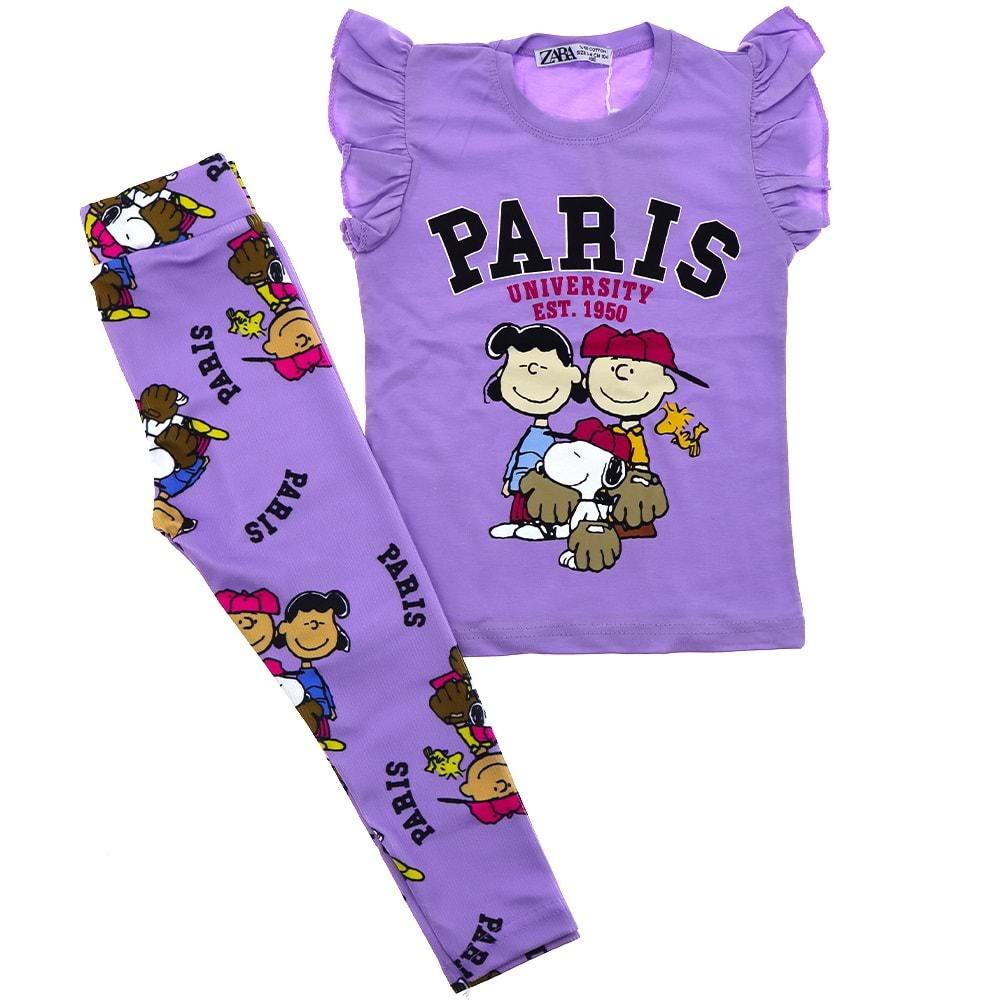 Zara Tintini Kids Kız Çocuk Penye Paris Bas Takım 3-4 -9-10 Yaş