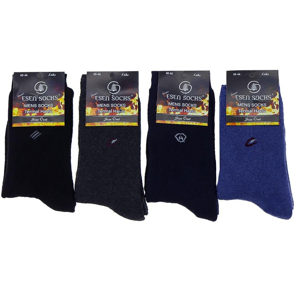 Esen Erkek Termal Havlu Likralı Soket Çorap