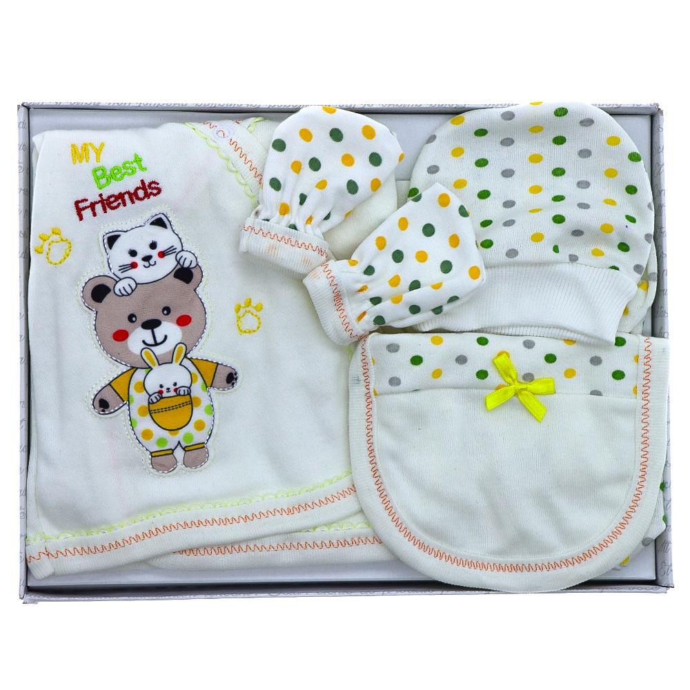 Hopipop 305 My Best Friends Nakışlı 5 Parça Zıbın Seti 0-3 Ay
