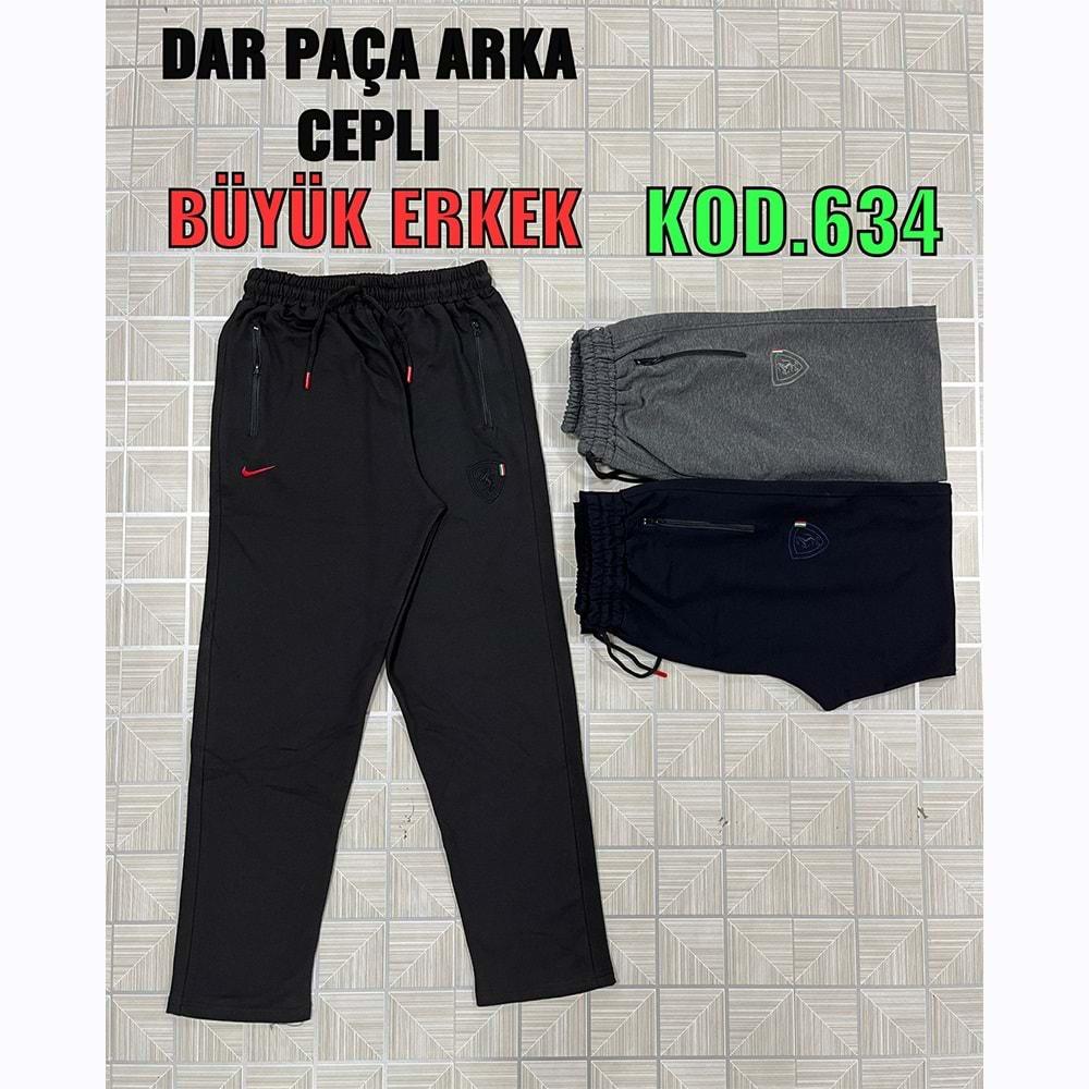 Yılmazcan 634 Erkek Battal Nıke Nakışlı Geniş Kalıp Ara Beden Arka Cepli Eşofman Alt L-XL-2XL-3XL