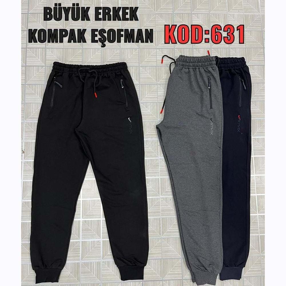 Yılmazcan 631 Erkek Battal Nıke Nakışlı Geniş Kalıp Ara Beden Arka Cepli Eşofman Alt L-XL-2XL-3XL